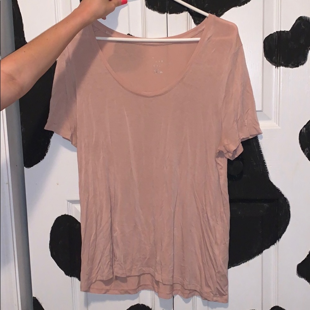 Coral, pink flowy shirt